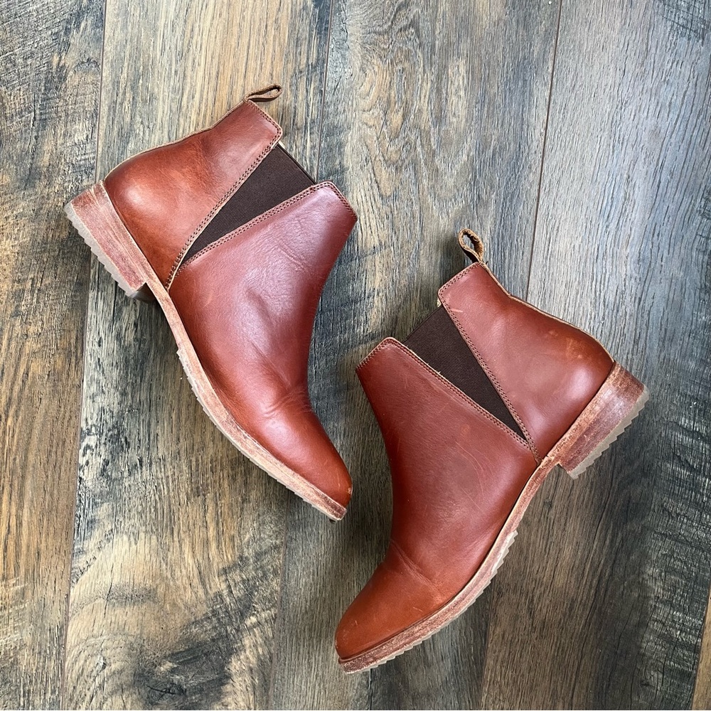 NISOLO Everyday Sustainable Women's Everyday Chelsea Boot Brandy size 8.5